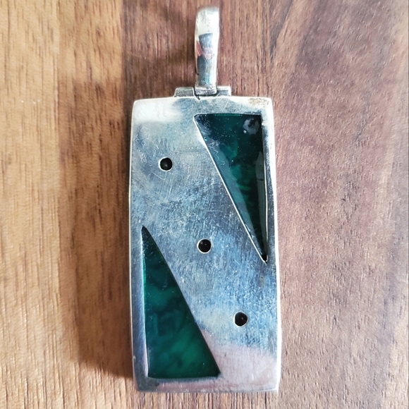 3 Jewel silver and shell pendant - Picture 4 of 5